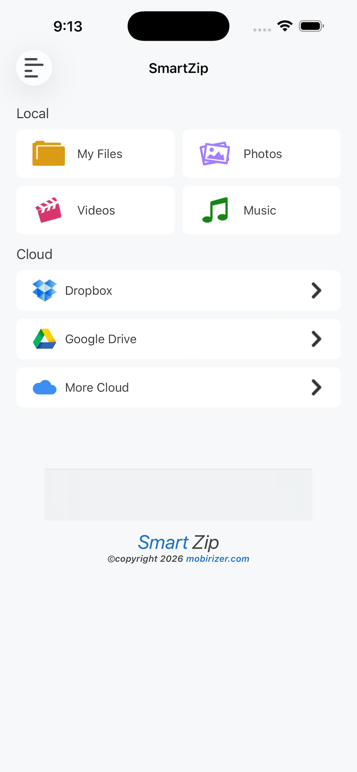 SmartZip app screenshot 2